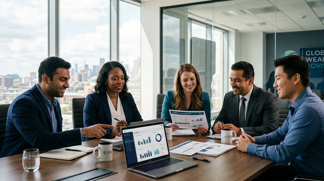 Finance Loan Solution advisory team working together